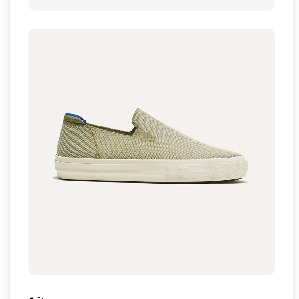 Rothy’s The City Slip On Sneaker, size 7.5, olive